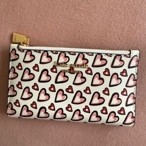 Kate Spade Pink and Red Heart Wallet